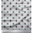 thumbnail image 1 of Soimoi Velvet Fabric Swirl & Floral Patchwork Print Fabric by The Yard 58 Inch Wide, 1 of 3