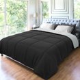 thumbnail image 1 of PiccoCasa Twin Soft Lightweight Down Alternative Comforter Black&Light Gray, 1 of 7