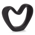 thumbnail image 3 of Bouclair Black Decorative Ceramic Heart Medium, 3 of 10