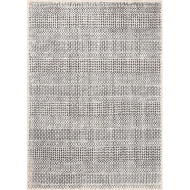 Ahgly Company Tapis Rectangulaire Industriel Moderne Lavable en Machine, Beige Riz, 7 Pieds x 9 Pieds
