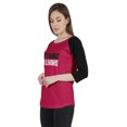 thumbnail image 3 of Inkmeso T-Shirt Raglan pour Femmes à Manches 3/4 Heureux Motivationnel Citation Nothing Haut en Jersey Graphique, 3 of 7