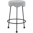 thumbnail image 4 of Tabouret de comptoir en tissu à Motif Floral Bouclé, 4 of 12