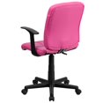 thumbnail image 3 of Pemberly Row Mid Back Quilted Office Swivel Chair with Arms in Pink, 3 of 6
