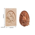 thumbnail image 3 of Oleegame 2PC Cookie Mold DIY Baking Moulds Wooden Cookie Cookie Moulds Embossing Craft Decorative Baking Tools For Christmas Thanksgiving Christmas Kitchen, 3 of 4