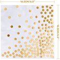 thumbnail image 2 of 50pcs Gold Table Paper Napkins, 3 Ply, Cocktail Napkins 33 * 33cm Gold Dots Napk, 2 of 5