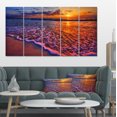 thumbnail image 1 of Coucher de Soleil Coloré et Eaux Ondulées - Impression sur Toile Bord de Mer, 1 of 3
