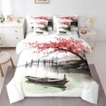 thumbnail image 1 of YST Eastern Oriental Style Comforter Set, Japanese Theme Cherry Blossoms, Polyester, King Size (7 Count), 1 of 4