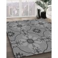 thumbnail image 3 of Ahgly Tapis Rond Lavable en Machine Intérieur Transitionnel Gris Carbone, 5 Pieds Rond, 3 of 7
