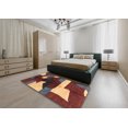 thumbnail image 4 of Ahgly Company Indoor Rectangle Abstract Saffron Red Abstract Area Rugs, 7' x 9', 4 of 6