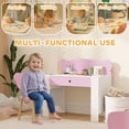 thumbnail image 4 of Ensemble Bureau et Chaise pour Enfants, Table d'Étude et Chaise avec Tiroir de Rangement, Rose, 4 of 10