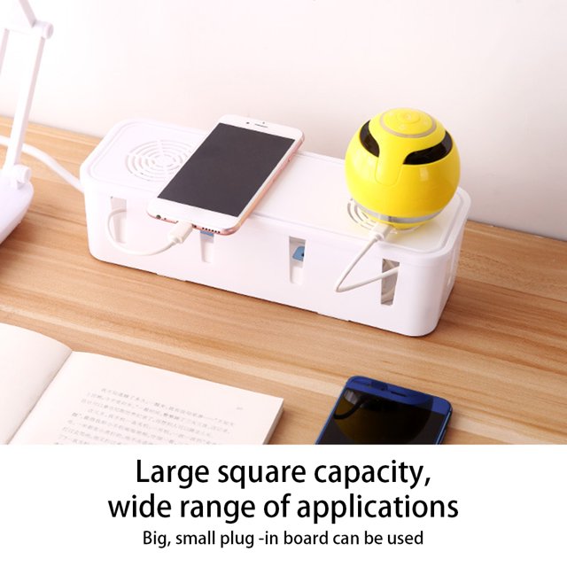Baohd Household Power Electric Cable Outlet Portable Shockproof Dustproof Breathable Charging Cord Organizer Manager Storage Box Green