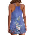thumbnail image 4 of Robe Courte d'Été Sans Manches pour Femmes, Col en V, Bretelles Spaghetti, Robe de Sport Courte avec Poches, 4 of 5