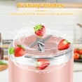 thumbnail image 3 of POINTERTECK Mélangeur à Jus Mini 400 ml Mélangeur Portable Mélangeur à Jus à Six Lames Mélangeur Sans Fil USB Rechargeable Presse-Agrumes pour Fruits, 3 of 7