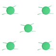 thumbnail image 3 of relayinert 1/2/3/5 Confort et Durabilité des Chaises Coussin Rond Doux et Confortable Vert 5 Pcs, 3 of 6