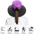 thumbnail image 2 of maskred 2 Pcs Chapeaux de Pêcheur pour Femmes Protection de Queue de Cheval Chapeau de Soleil à Grand Bord Casquettes No.1, 2 of 6