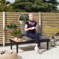 thumbnail image 2 of Outsunny Causeuse d'Extérieur avec Plateau Latéral, Causeuse de Patio Rembourrée, Gris, 2 of 10