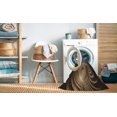 thumbnail image 2 of Ahgly Company Tapis d'Intérieur Lavable à la Machine, Carré, Transitionnel, Brun Pâle, Tapis de Zone, 5 Pieds Carré, 2 of 7