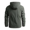 thumbnail image 4 of Innerwin Veste Séchage Rapide Homme Manteau Automne Manches Longues Couleur Unie Vert Armée m, 4 of 9