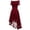 Wine, variant on LOVZFMLL Ladies Vintage Princess Floral Lace Cocktail Off Shoulder Party Wedding Dress Army Green M
