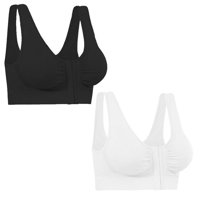 Miracle Bamboo Best Comfortable Front Closure Bra Wireless Deluxe - 2XL (40”–42”)