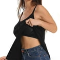 thumbnail image 3 of Hiiyo Women's Tank Top with Built-In Bra Adjustable Spaghetti Strap Camisole, Black L, 3 of 4