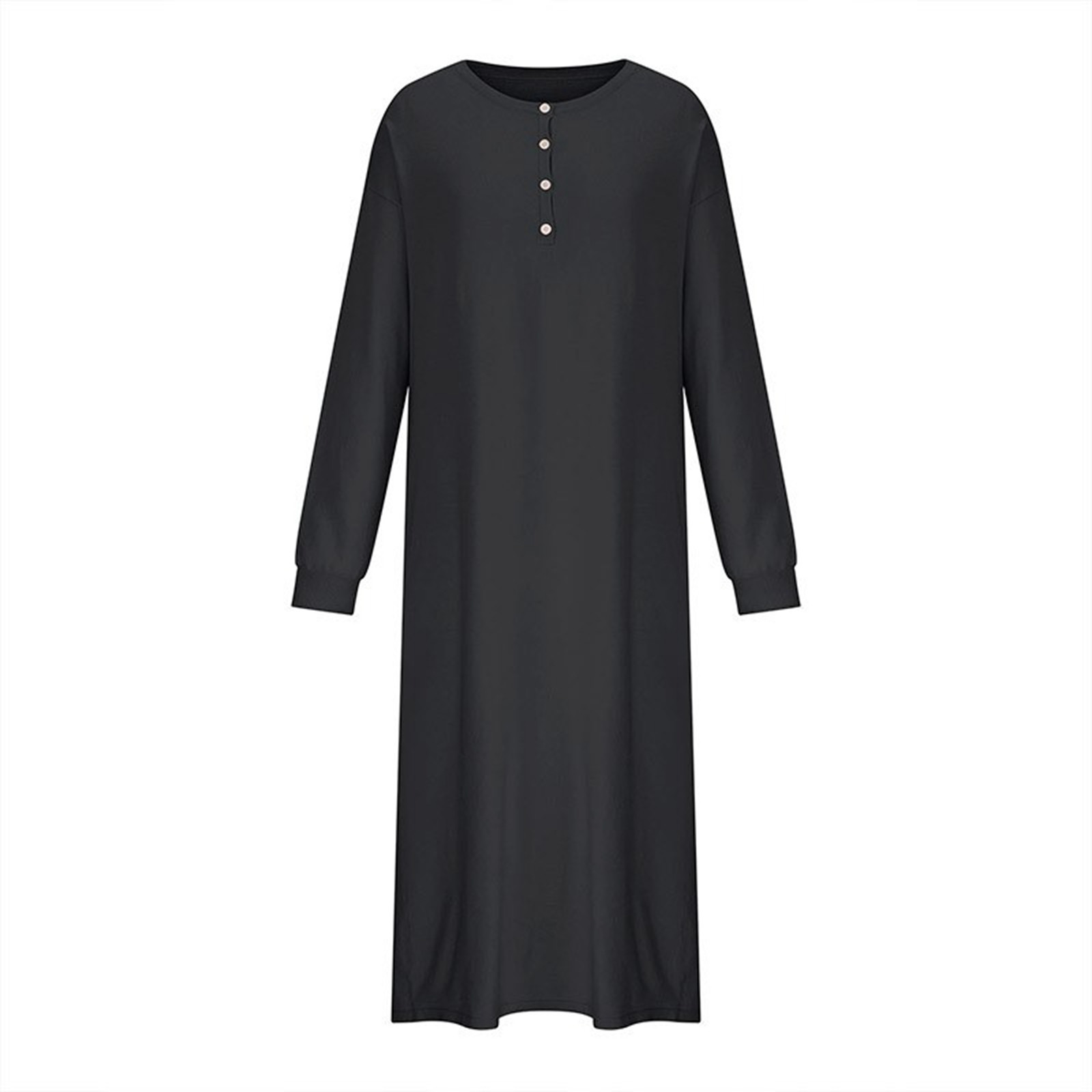 TJAZFJPA Robes à Motifs pour Femmes Robe Chandail Mi-Longue d'Automne à Manches Longues avec Boutons et Col en V Surdimensionnée Décontractée et Ample, Mode 2025 Robe Scintillante pour Femmes