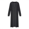 thumbnail image 1 of TJAZFJPA Robes à Motifs pour Femmes Robe Chandail Mi-Longue d'Automne à Manches Longues avec Boutons et Col en V Surdimensionnée Décontractée et Ample, Mode 2025 Robe Scintillante pour Femmes, 1 of 4