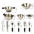 thumbnail image 4 of 20-Pack Stainless Steel Pots Pans Cookware Miniature Toy Pretend Play Gift For Kid, 4 of 8
