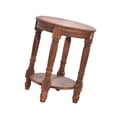 thumbnail image 3 of Langgg Round Rustic Planter Stools Pedestal Riser Wooden Plant Stand Holder For Garden Small Statue Etc. Light Brown 25x20cm, 3 of 6