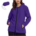 thumbnail image 1 of Imperméable pour Femmes, Manteau de Pluie à Capuche en Polyester avec Fermeture Éclair et Poches avant, Vert Militaire, 1 of 5