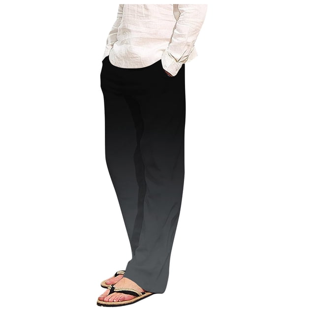 Teissuly Men's Comfy Pajamas Drawstring Stretch Print Sweatpants Long Wide Leg Lounge Home Full Length Pants