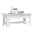 thumbnail image 3 of vidaXL Coffee Table White 102x55x42 cm Engineered Wood, 3 of 4