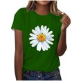thumbnail image 2 of BVOFAR Hauts pour Femmes Été Tendance T-Shirts Graphiques Marguerite Décontractés Coupe Ample Blouses Col Rond Manches Courtes Chemises 2025, 2 of 4