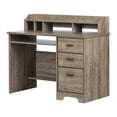 thumbnail image 1 of Bureau de travail pour ordinateur avec huche, fini Chêne vieilli, collection Versa de Meubles South Shore, 1 of 12