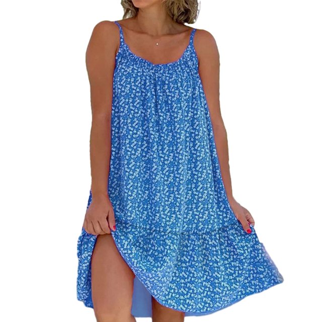 mmirethe Multifunctional And Stylish Maxi Dress For Women Vintage Boho Robe Comfortable Multifunction And Stylish Off Shoulder blue 2XL