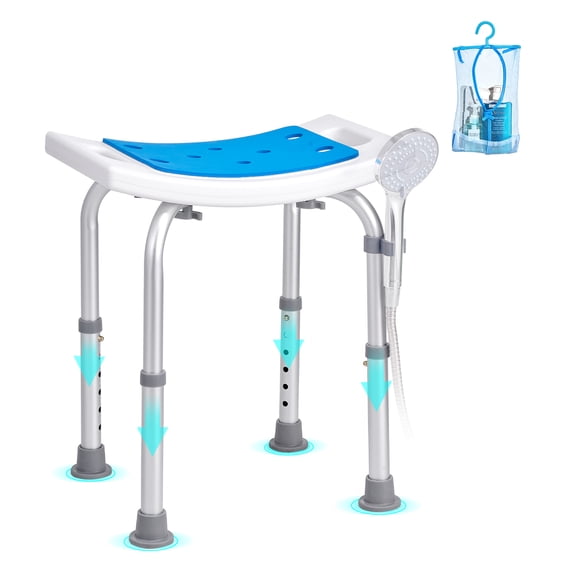 VEVOR Shower Chair Bath Stool Seat Padded Height Adjustable Bathtub Shower 350lb