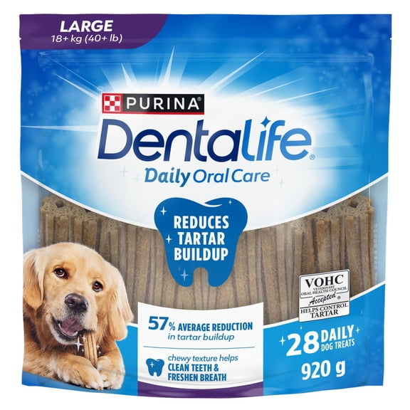 Dentalife Gâteries pour Chiens pour les Soins Buccodentaires Quotidiens pour Grandes Races