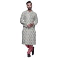 thumbnail image 4 of Atasi Kurta Imprimé de Designer pour Garçons Ensemble Kurta Pyjama Décontracté Vêtements Ethniques d'Été, 4 of 5