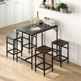 thumbnail image 2 of HOMCOM Ensemble de Bar Industriel 5 Pcs, Ensemble de Table de Salle à Manger avec 4 Tabourets, 2 of 10