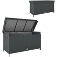 thumbnail image 1 of Outsunny 165 Gallon Outdoor Storage Deck Box with Liner, Gas Strut & Wheels, 1 of 10