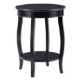 thumbnail image 1 of Bowery Hill Table d'Appoint Ronde Contemporaine en Bois avec Tablette, Noir, 1 of 12