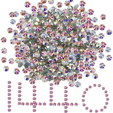 Flat Back Glass Rhinestones Crystal 4.8mm ss20 1440pcs Non-Hotfix Flatback Rhinestones Glass Crystal for Clothes Shoes Nail Crafts Ab Crystal