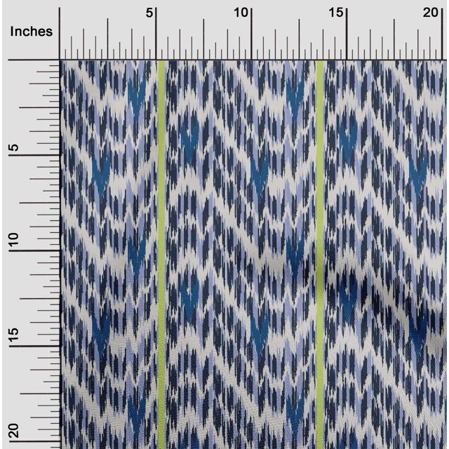 oneOone Polyester Tissu Lycra Rayure & Tissu Imprimé Chevron Ikat BTY 56 Pouces de Large