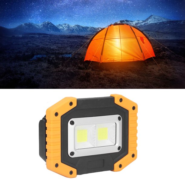 USB Rechargeable COB Task Light – IP66 Waterproof, 180° Rotating Bracket, 3 Brightness Modes, 2 COB Beams, For Car Repair, Camping & Emergency