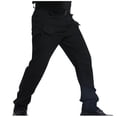 thumbnail image 3 of cllios Pantalon de Randonnée pour Homme Grande Taille Pantalon Cargo à Multiples Poches Pantalon d'Extérieur Imperméable en Ripstop Pantalon de Travail de Randonnée Léger Extensible Noir 4TG, 3 of 5