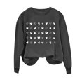 thumbnail image 4 of Meichang Valentines Day Chemises Femmes Chandail en Molleton Graphique Cœur d'Amour Chandails en Molleton de Vacances Col Rond Chandails en Molleton Décontractés Manches Longues Cadeaux de la Saint-Valentin Chandail Chandails en Molleton Liquidation de Printemps, 4 of 4