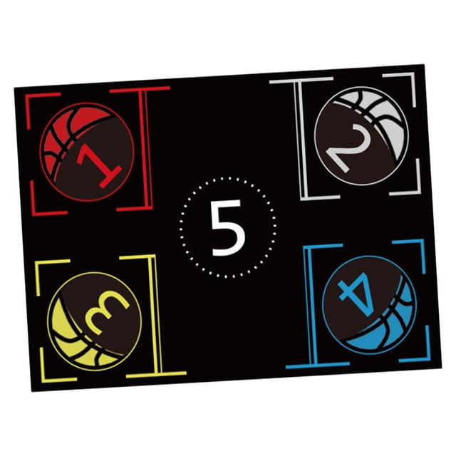 koolsoo Tapis d'Entraînement de Basketball Intérieur Durable Antidérapant Agilité Tapis d'Entraînement pour les Pieds Style B 120cmx89cm