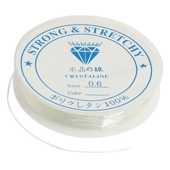 Unique Bargains Rouleau de Fil en Plastique Transparent Élastique pour Perles Bijoux Ocaem