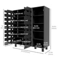 thumbnail image 3 of HOMCOM Armoire de Rangement pour Chaussures avec Armoire à 5 Niveaux et 5 Étagères Ouvertes, 3 of 10