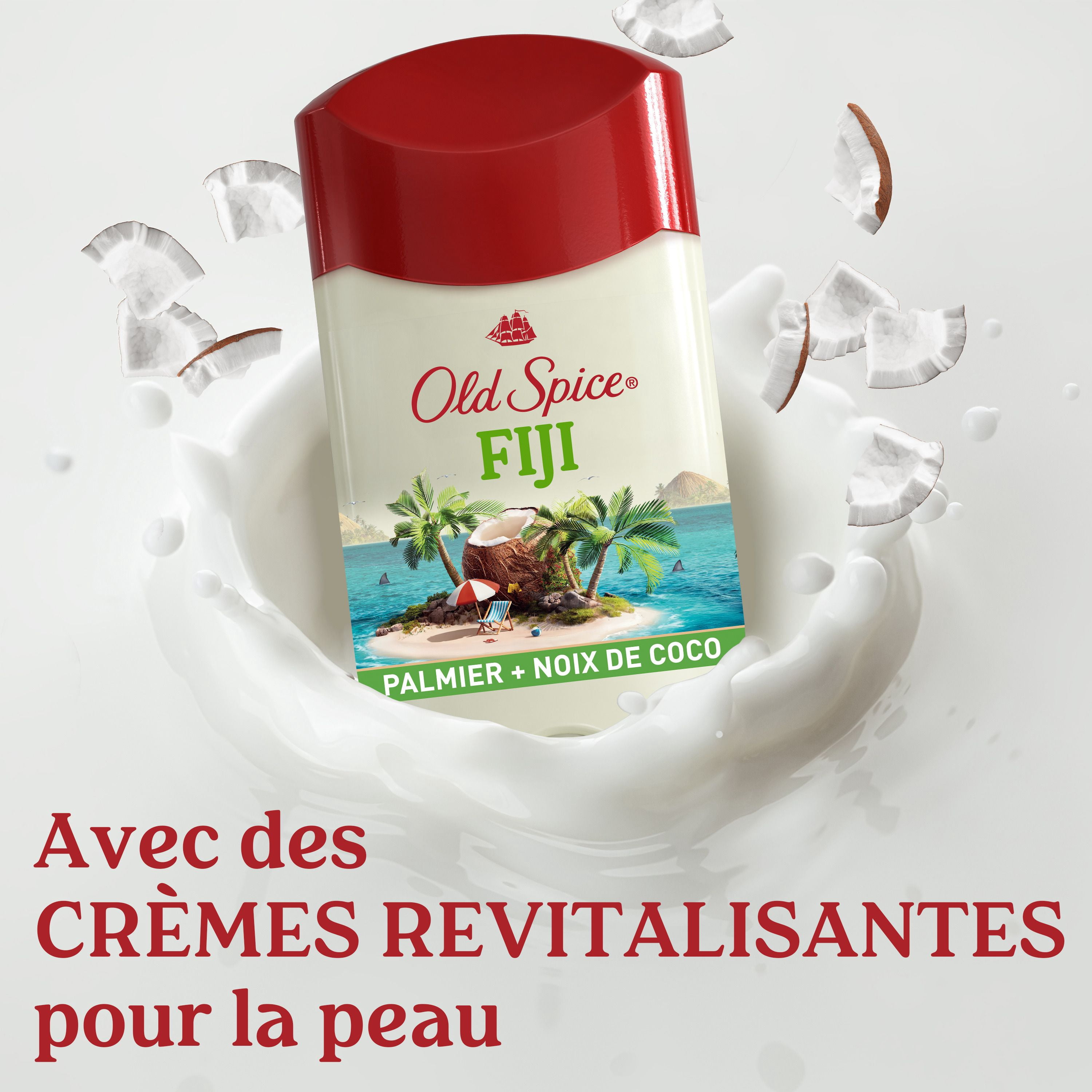 Antisudorifique et Désodorisant Old Spice pour Hommes, Fiji avec Palmier, Protection Contre la Transpiration 24/7, 73 g